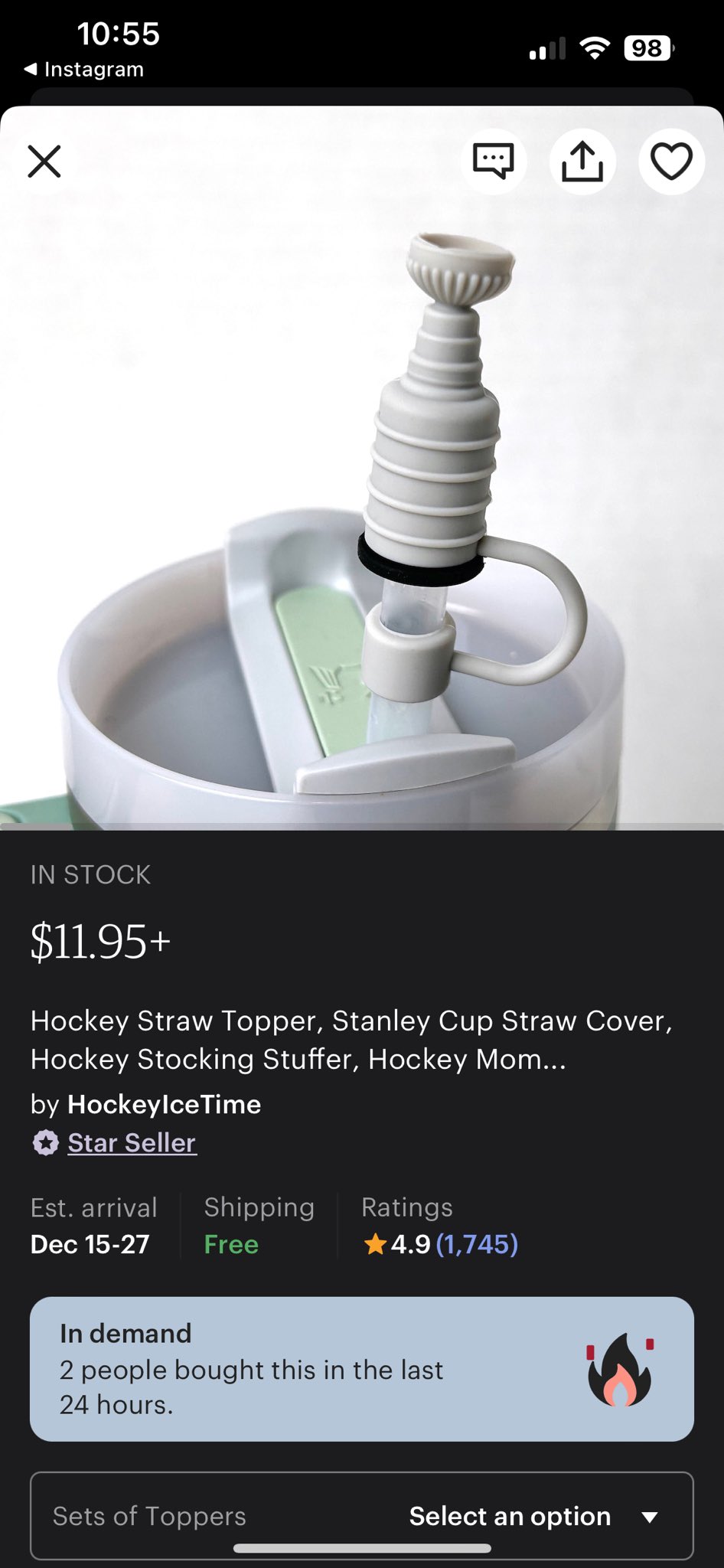 L⚡️nds☠️y J💥y on X: Stanley Cup straw topper for your Stanley cup!   / X