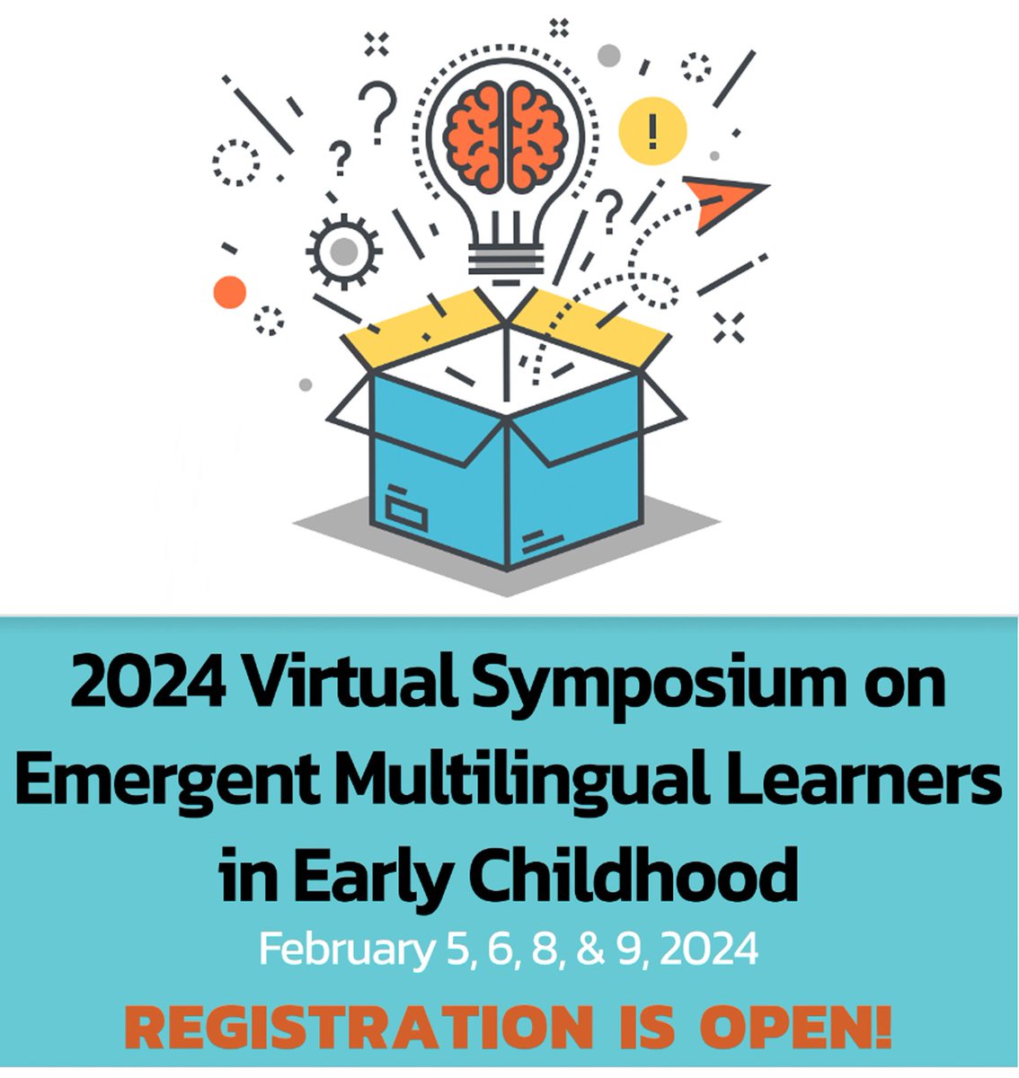 Free symposium! Educators, policymakers & practitioners are invited to this free virtual professional learning experience on Emergent Multilingual Learners in Early Childhood (Pre-K - 3rd). For more info & to register: ocmbocesiss.org/event/SEML_24 @MidStateRBERN #EmpoweringAllLearners