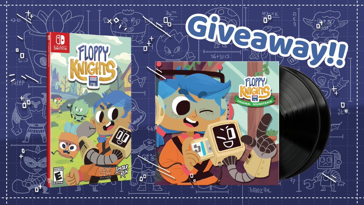 rosecitygames's tweet image. We're giving away *TWO* sets of our upcoming Floppy Knights physical Switch games and vinyl soundtracks!

💾 Just retweet this and follow us to enter  💾

The contest will run until 9:00 am PST on Monday December 18th. Good luck!