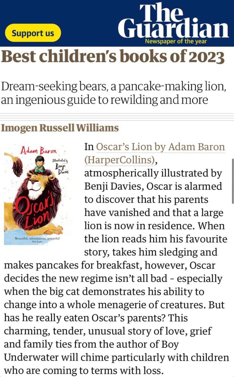 And SUCH lovely reader reviews coming in too: This is a Mary Poppins meets the Tiger Who Came to Tea meets Home Alone and it’s absolutely brilliant!