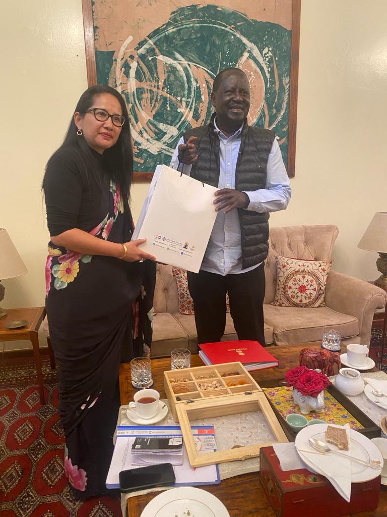 Namgya Khampa, India's High Commissioner to Kenya, and I had a pleasant conversation at her official residence. Our discussions focused on strengthening our countries' bonds and exploring opportunities for collaboration across various sectors.