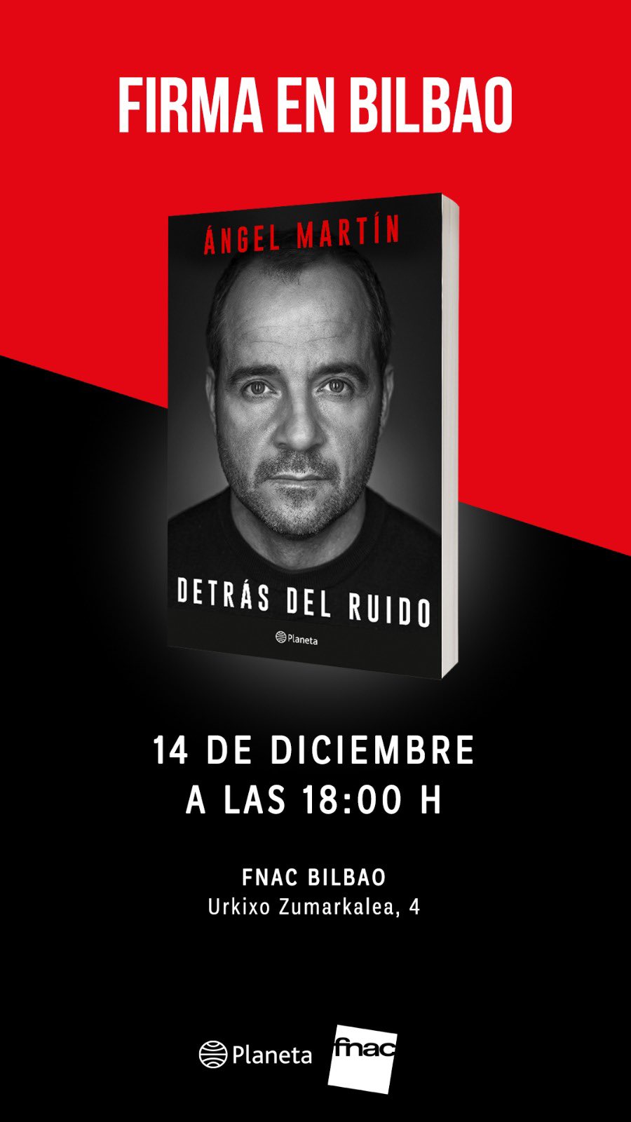 Ángel Martín on X: ¡Bilbao! Si mañana te apetece, yo estaré firmando  libros de “Detrás del ruido” ( justo aquí :   / X