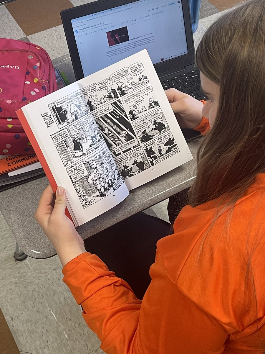 We’re creating playlists and relating the songs to important characters and events the graphic novel “Maus.” 🎶 📚