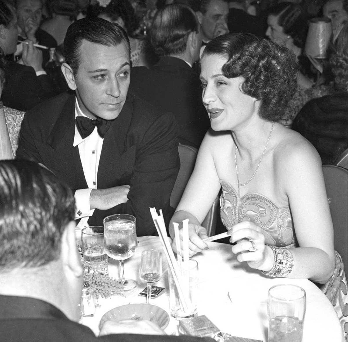 George Raft and Norma Shearer at the 1939 Academy Awards