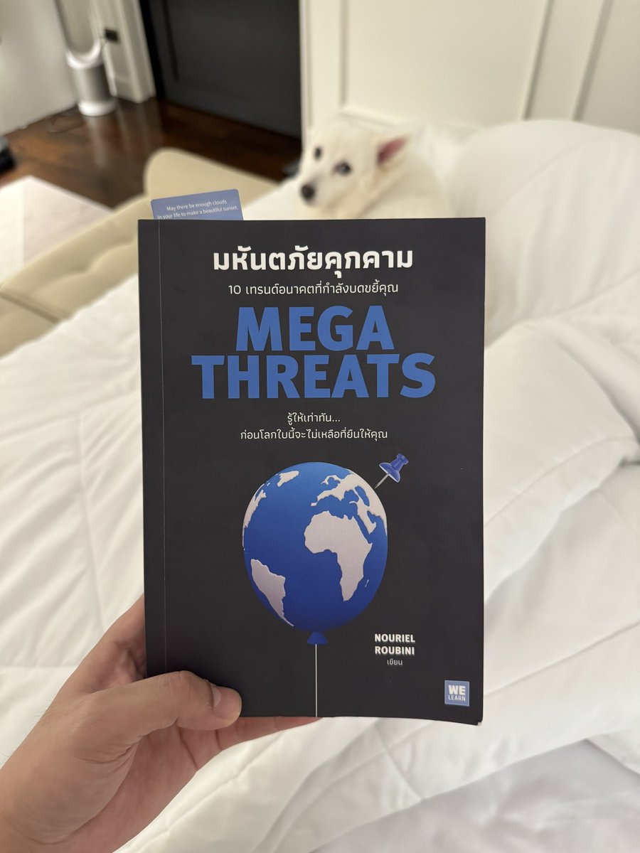 อ่าน mega threats เล่มนี้ของ prof. Nouriel Roubini จบแล้วดีจัดๆ ได้เห็นเทรนด์และพอเห็นภาพหายนะที่อาจเกิดขึ้นกับโลกเรา ซึ่งครอบคลุมหลายมิติ ทั้งปัญหาเศรษฐกิ ภูมิรัฐศาสตร์ สิ่งแวดล้อม ประชากร การเมือง เทคโนโลยี ฯลฯ

โดย‘มหันตภัยคุกคาม’ทั้งหมด 10 เรื่องนี้ มีอะไรบ้าง?

time for 🧵