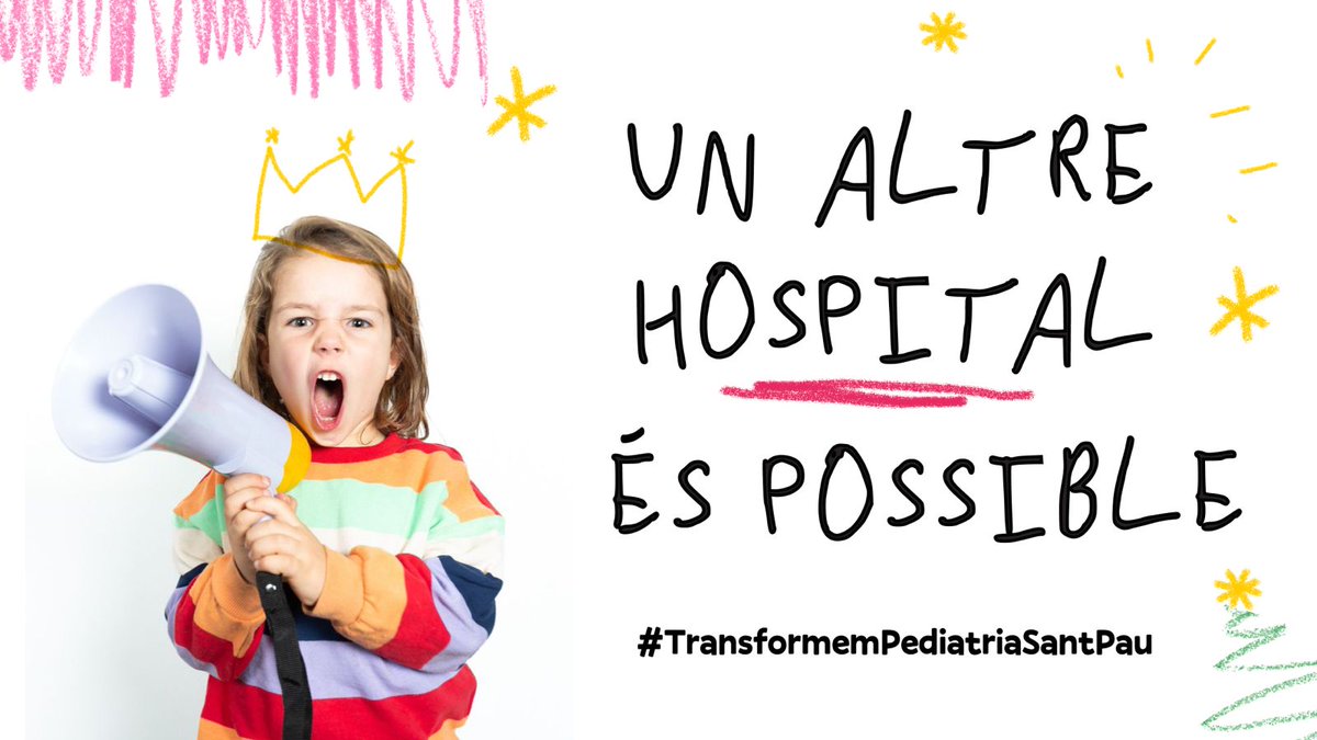 👦🏻👧🏿 Els nens i nenes del Sant Pau han dit PROU! Estan farts d'espais tan grisos i avorrits. Entre tots transformem Pediatria, perquè #UnAltreHospitalÉsPossible! ❤️‍🩹🏥 santpau.cat/transformemped…