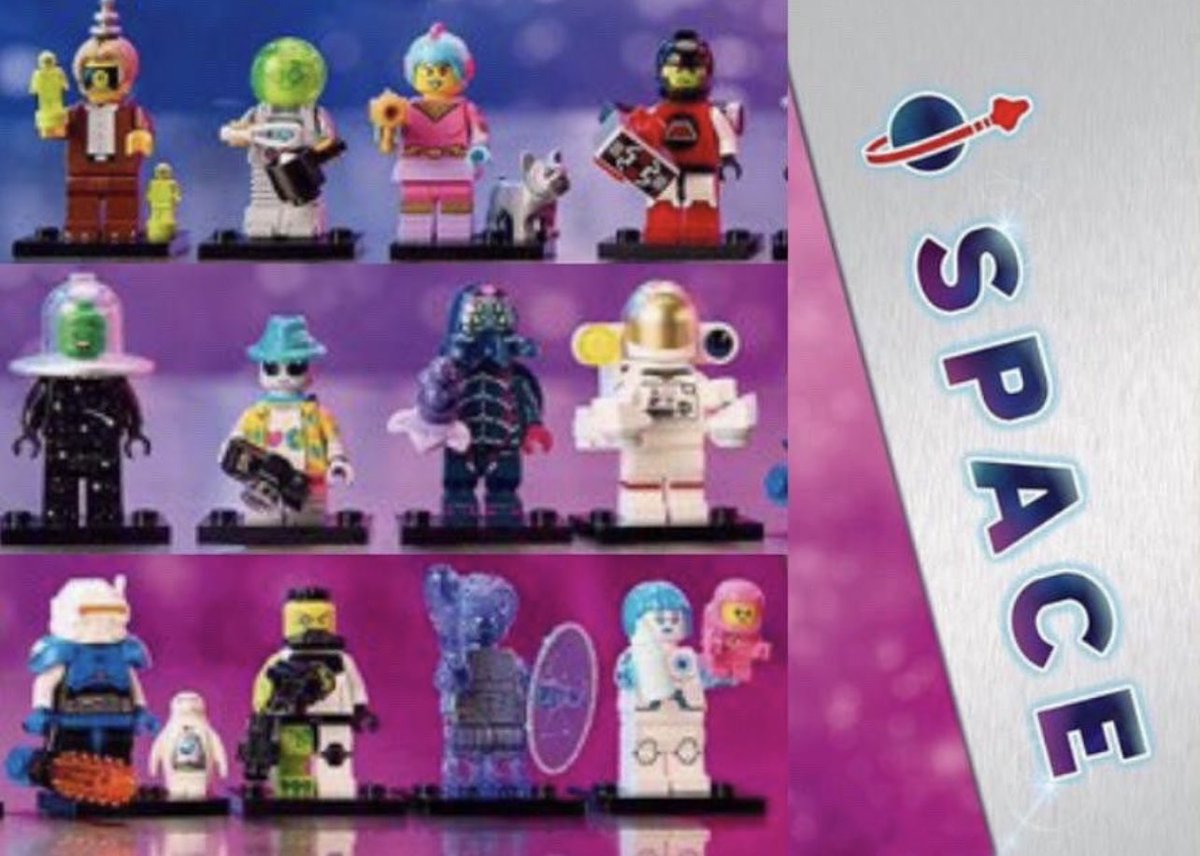 LegoSithGeek's tweet photo. Leaked New Lego space cmf for this year looks insane. Pink baby Astronaut personal highlight for me. #lego #legoleak #legocmf #lego2024 https://t.co/Y19gjW7RVf