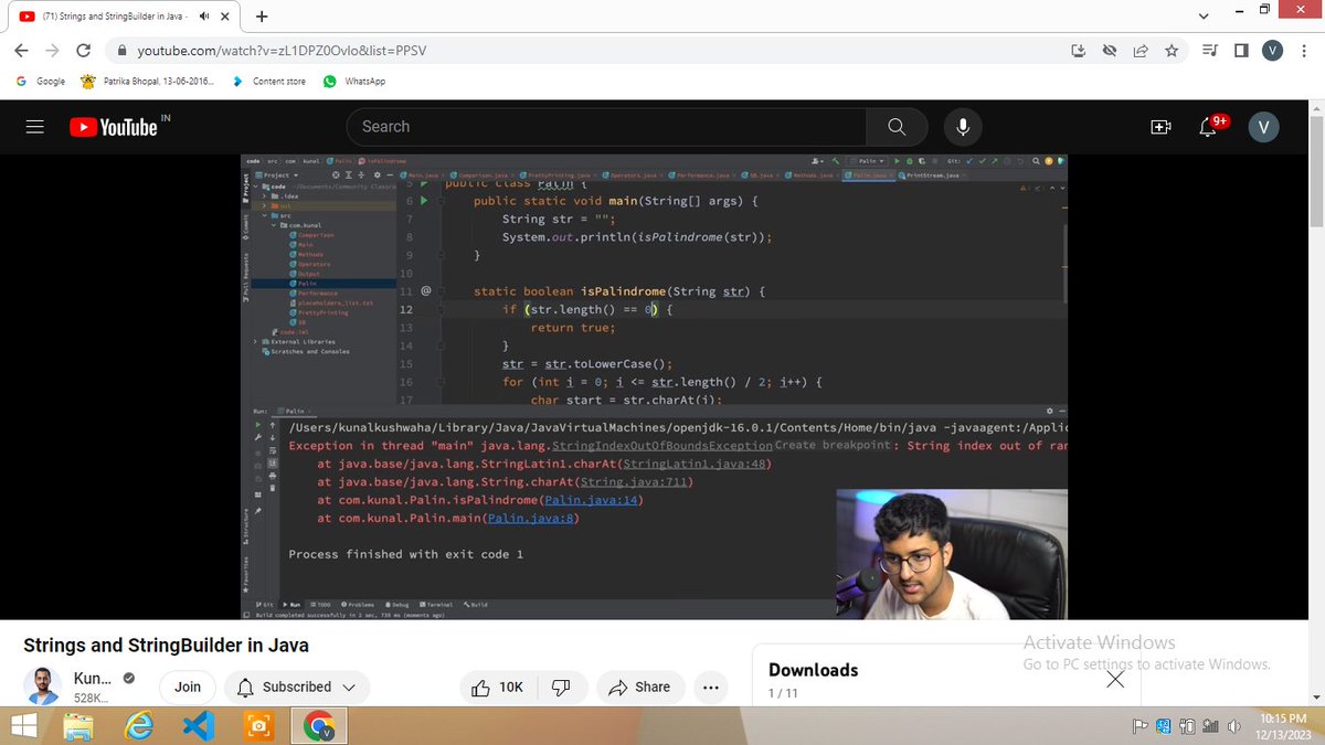Vijayashri21562's tweet photo. 💫 #day33 of my #100daysofcodingchallenge ❇ aimed at learning #java and it's core concepts in depth. Today I did a lecture by @kunalstwt on #strings and #StringBuilder in Java, which looked into how it works internally, various #operations, #memorymanagement !! #DSAWithKunal https://t.co/6bdK4c1g4R