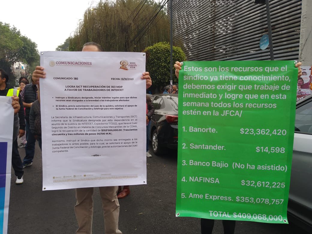 andi90001's tweet photo. Exigimos se cumplan los compromisos del gobierno federal para el pago de los trabajadores de @interjet @lopezobrador_, @SICTmx, #Interjet https://t.co/mdevx9zezJ