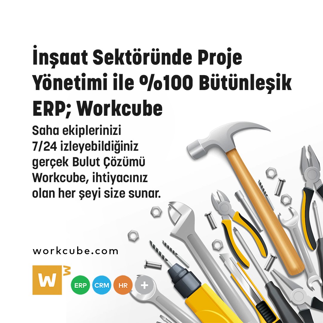 MarselBilisim's tweet image. Altyapı, üst yapı, ince yapı, tüm inşaat ve tutarlılık bakımından bulut temelli, mobil destekli ve eksiksiz çözüm WORKCUBE! 

#marsel #workcube #erp #crm #hr #hakemesaldırı