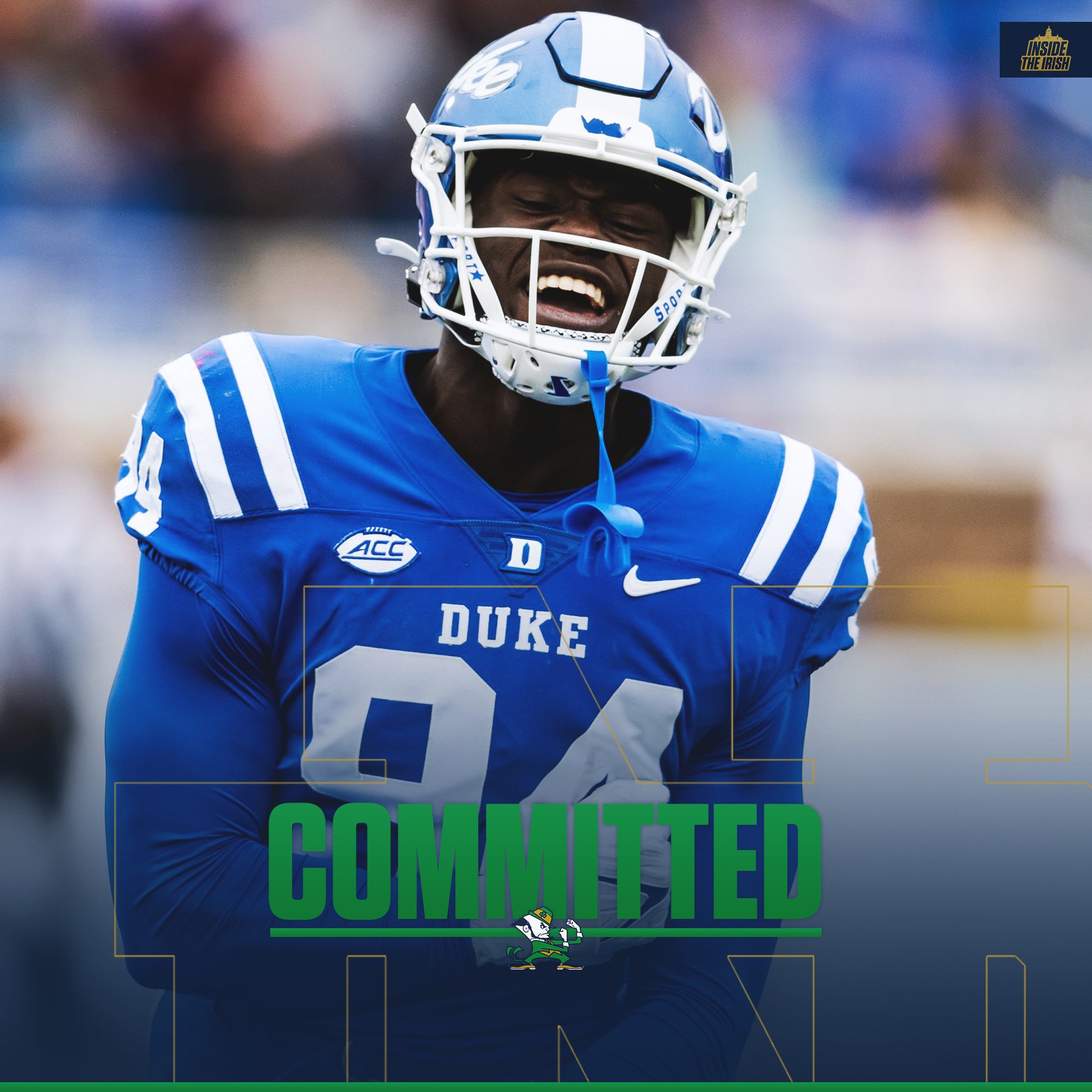 COMMITTED: Duke QB Riley Leonard is transferring to the University of Notre  Dame, he announced! #GoIrish ☘️ ‎ Leonard, widely regarded as…