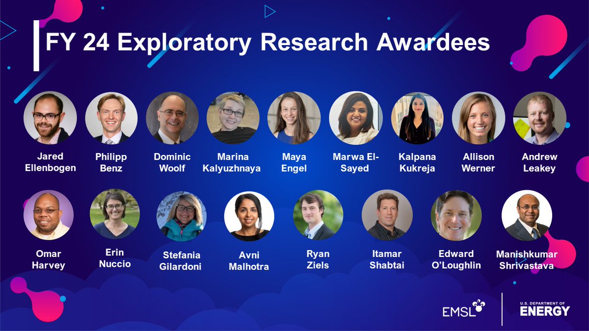 Environmental Molecular Sciences Laboratory (EMSL) (@emslscience) on Twitter photo 👏 Introducing the fiscal year 2024 awardees of the <a href="/EMSLscience/">Environmental Molecular Sciences Laboratory (EMSL)</a> Exploratory Research proposal call!
Read about the 17 awarded projects, which are focused on aerosols, plastic pollution, methane production, and global climate change.
bit.ly/3uNWctJ 👏 Introducing the fiscal year 2024 awardees of the <a href="/EMSLscience/">Environmental Molecular Sciences Laboratory (EMSL)</a> Exploratory Research proposal call!
Read about the 17 awarded projects, which are focused on aerosols, plastic pollution, methane production, and global climate change.
bit.ly/3uNWctJ