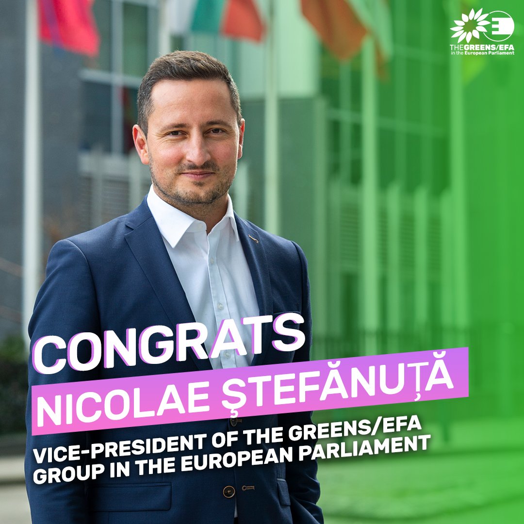 Our MEP @nicustefanuta from Romania was just elected as Vice-President of our Group.👏👏👏 Congratulations and all the best in the new role!💚 Read more: greens.eu/3GHHl6X