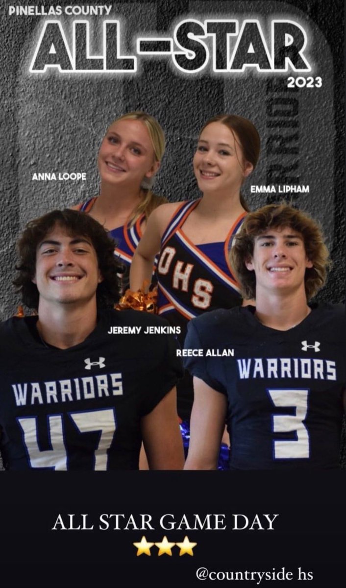 Join Osceola High School Athletes playing tonight; at Countryside High at 7pm to support North Team @ReeceAllan17 and @JeremyJ83337391 #OneTeamOneTribe
