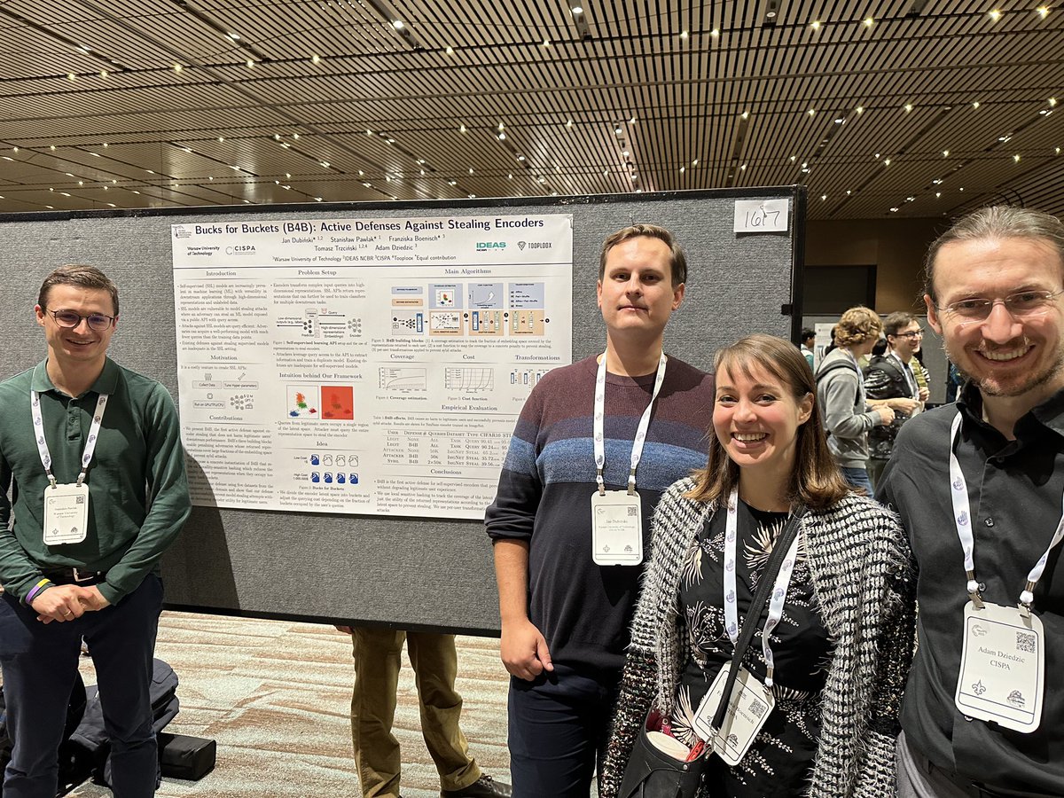 SprintML's tweet image. Visit us at @NeurIPSConf - #1617 - work done with @jan_dubinski_ Stanisław @fraboeni @tomasztrzcinsk1 @adam_dziedzic !