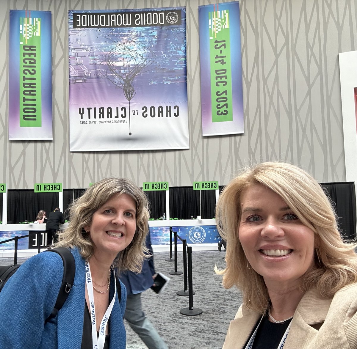 Casepoint's tweet image. Amy Hilbert and Kelly Swank enjoying the National Geospatial Intelligence Agency&apos;s innovative use of data and AI at #DoDIIS2023!

From battlefield applications to tracking climate change, there&apos;s so much to learn and explore in the realms of #technology and intelligence!