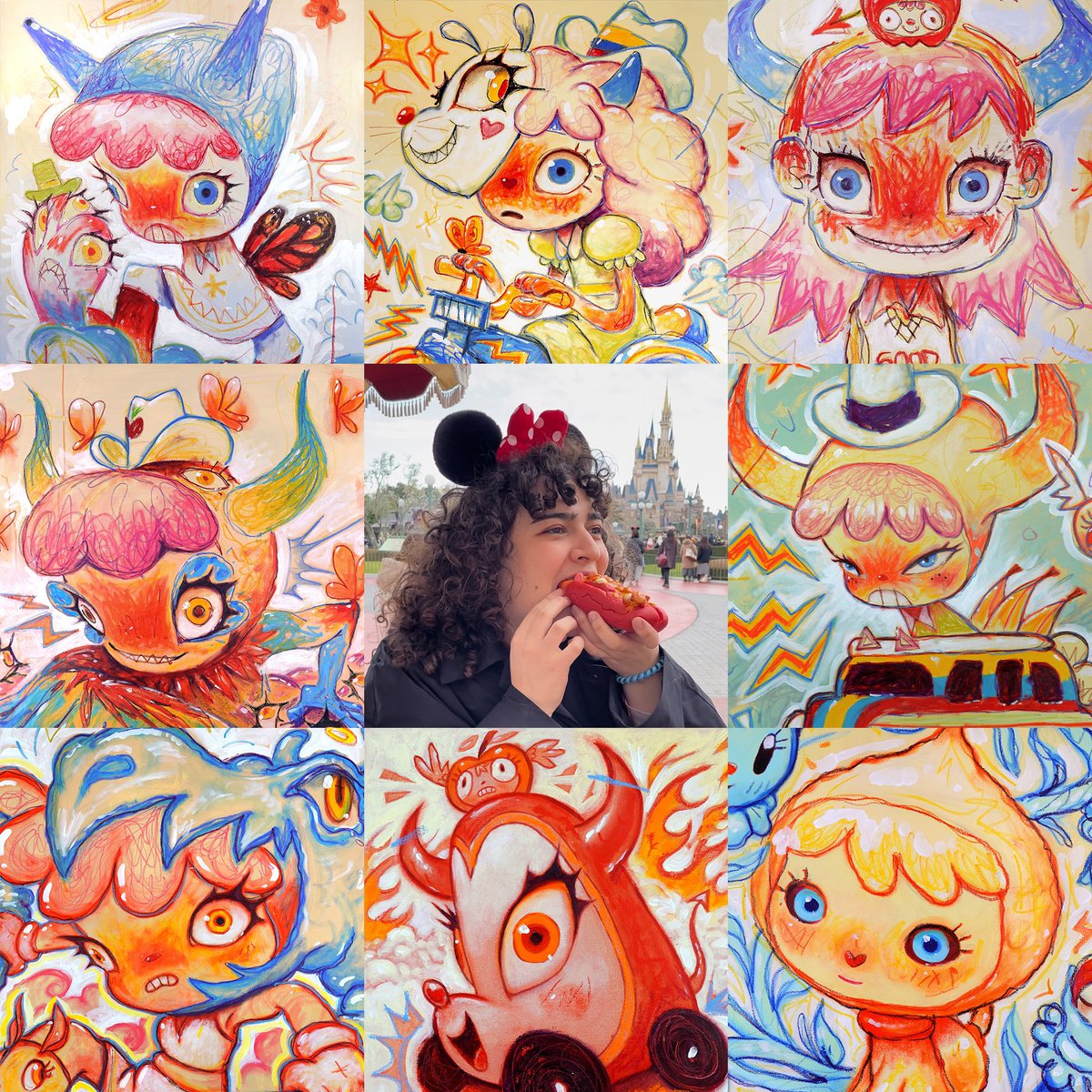 What a strange year! Started out with all the trouble in the animation industry and a lot of work uncertainty but thanks to that I ended up going back to painting in large formats and I’m very happy about that 🤗 #artvsartist2023