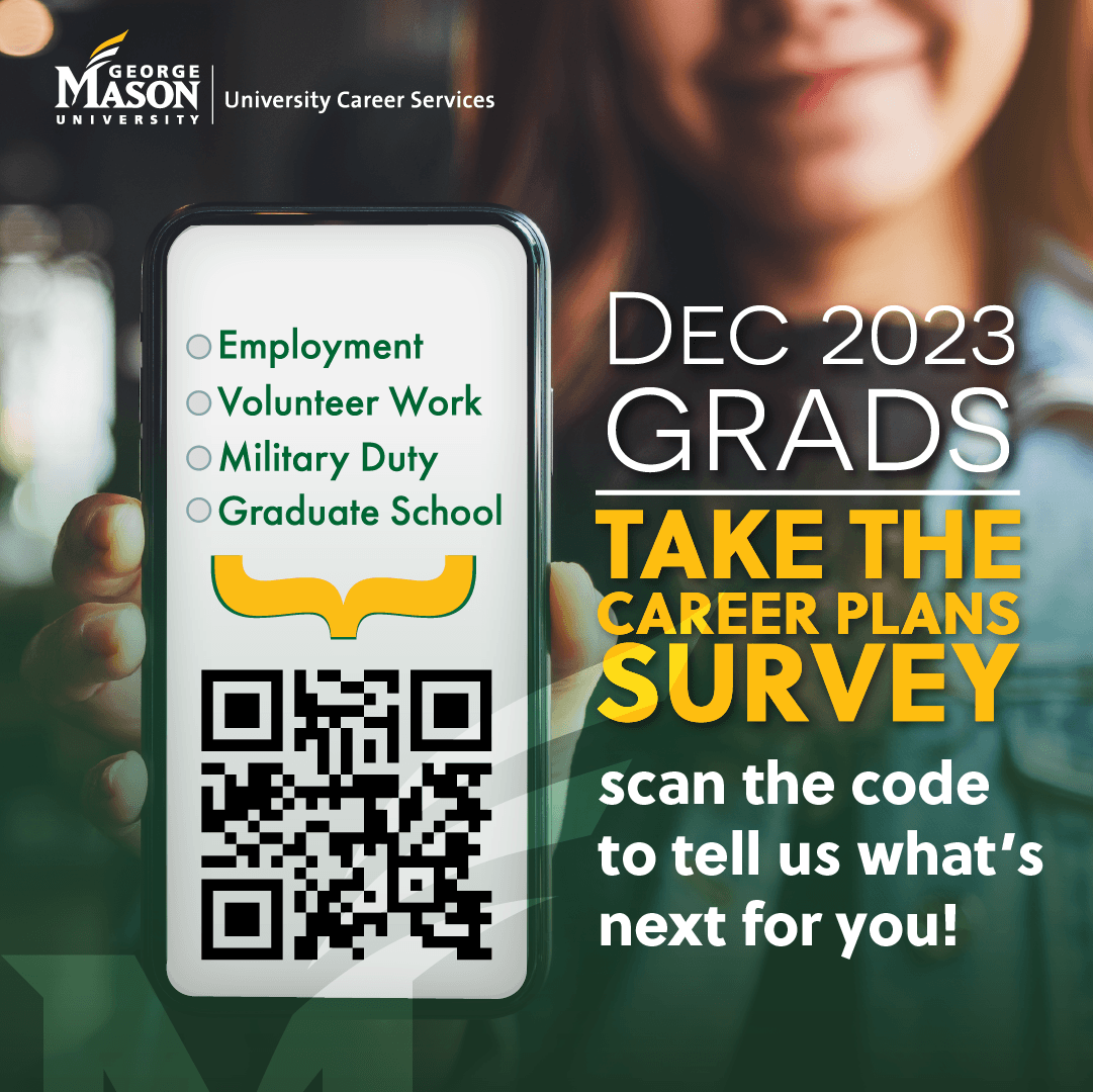 Closing Soon! We want to hear what YOU have achieved as a December 23' Mason grad! Share your success story with us and take the survey emailed to you or at the link below. Be proud of your Mason success story and leave your mark on #masonnation! Link: ow.ly/iL5u50QeuMA.