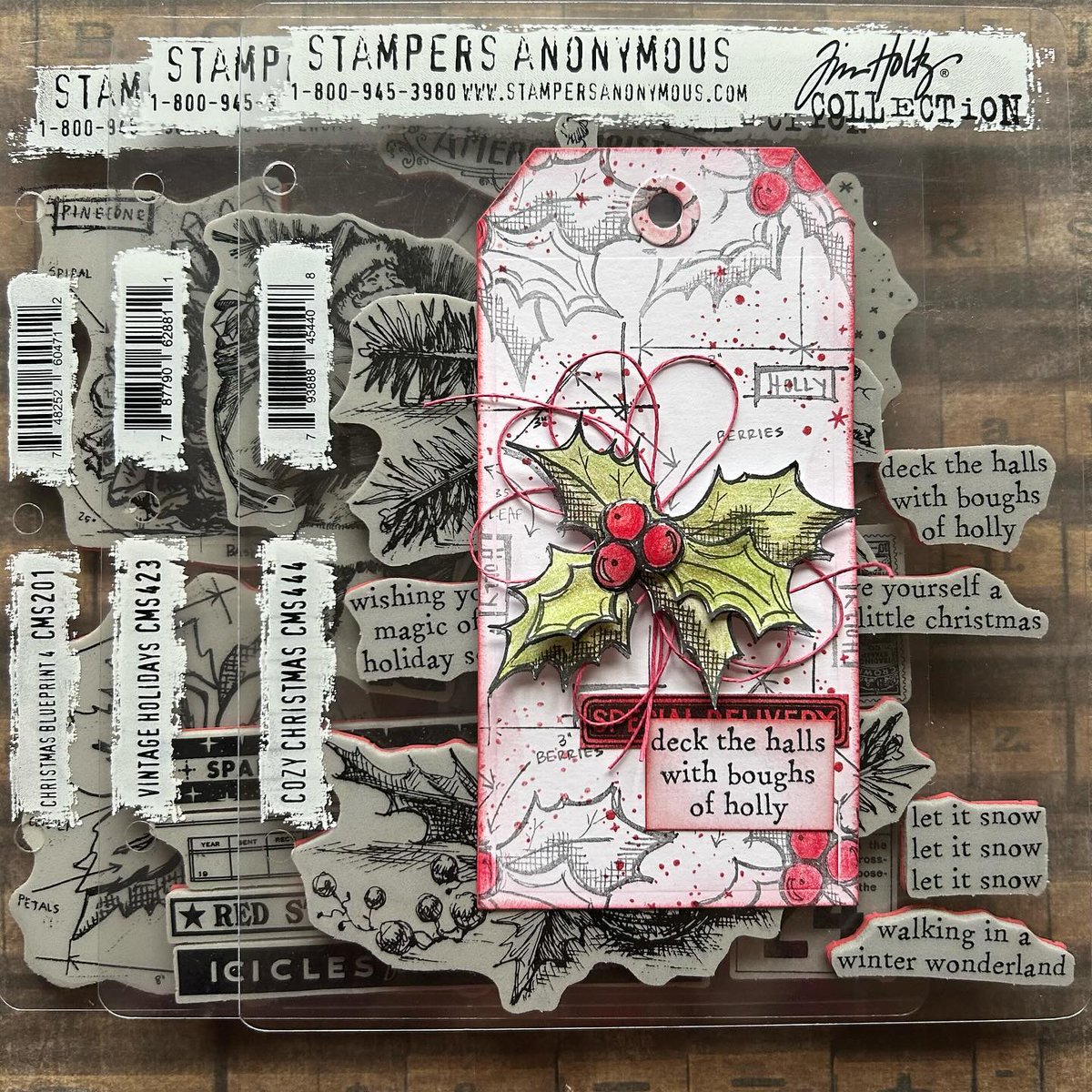 stampers_anon's tweet photo. Christmas Blueprint 4 stamped using #distressink Lumberjack Plaid + sentiments from CMS444 and CMS423 🪵♥️ 

✂️ #handmade by @kelly1kett

#crafts #DIY #mixedmedia #shopping #stampersanonymous #timholtzchristmas #timholtzstamps https://t.co/s30ZAjr29v