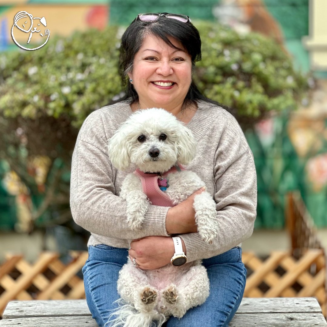 #HAPPYTAIL for Rosie! 🥰 We had a walking brigade for Rosie for five years. Sadly, her guardian, Marion, received a terminal diagnosis and decided to surrender Rosie to us so we could find her a loving forever home. Now, Rosie is a loving new home with Karina.