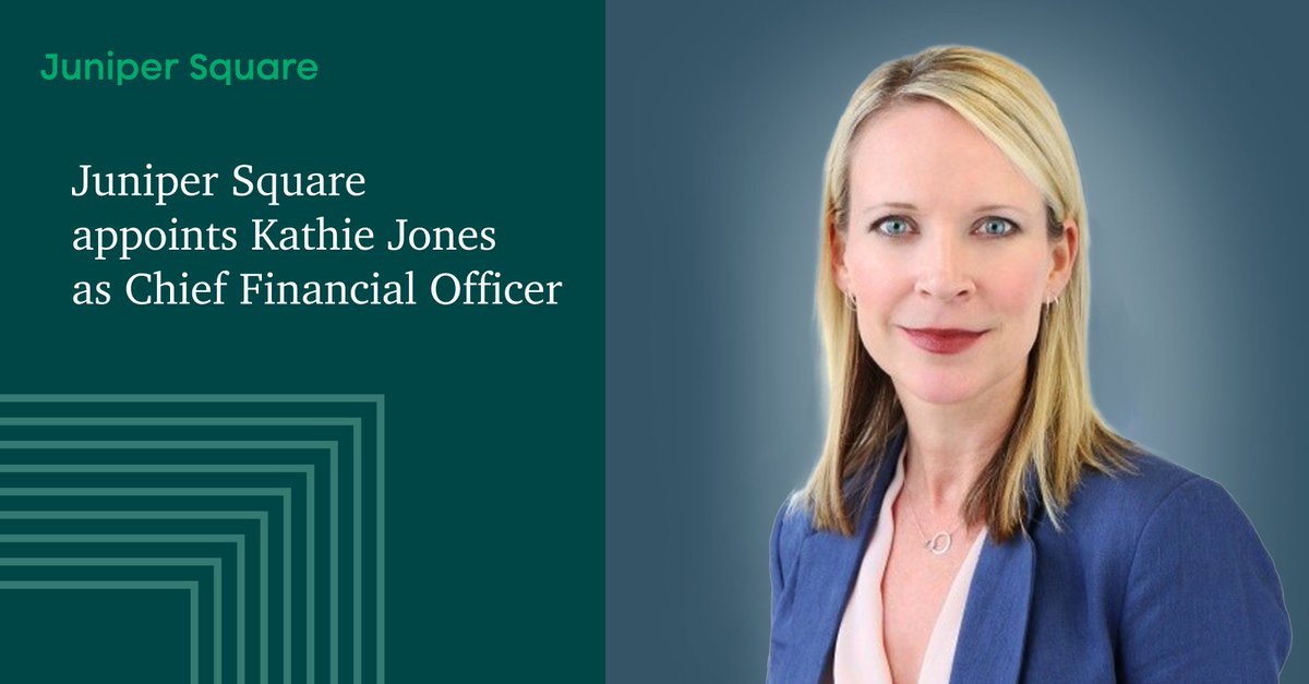 Breaking: Juniper Square appoints Kathie Jones as Chief Financial Officer, to help bolster and manage financial planning, financial systems, and controls to support Juniper Square’s rapid growth. Read more here: junipersq.co/I5mo50QhFW0
#privatemarkets #fintech #fintechnews