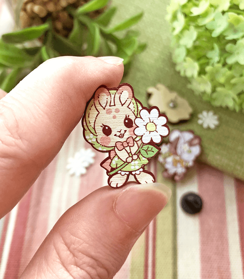 Mini wood pins are finally back and make great stocking stuffers 💖