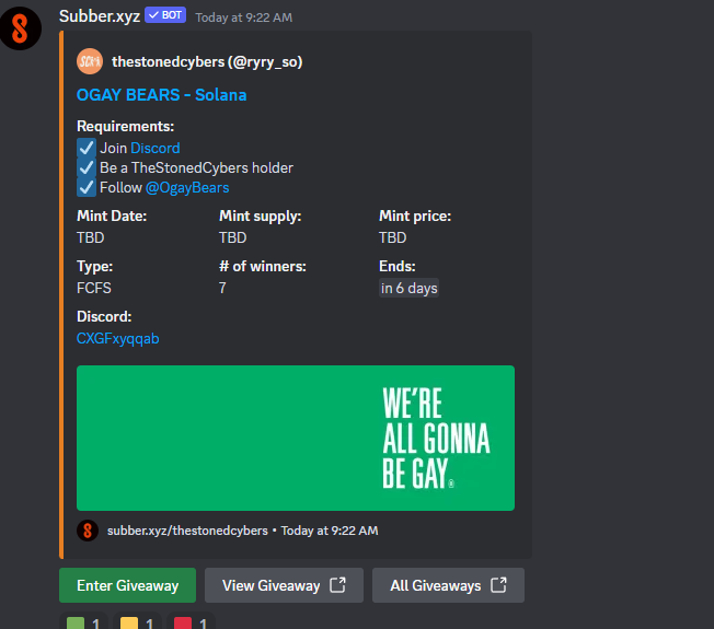 We got some hype free mints WL spots anyone can join! 

discord.gg/ggDbJKpquE

#NFTCommunity #nft