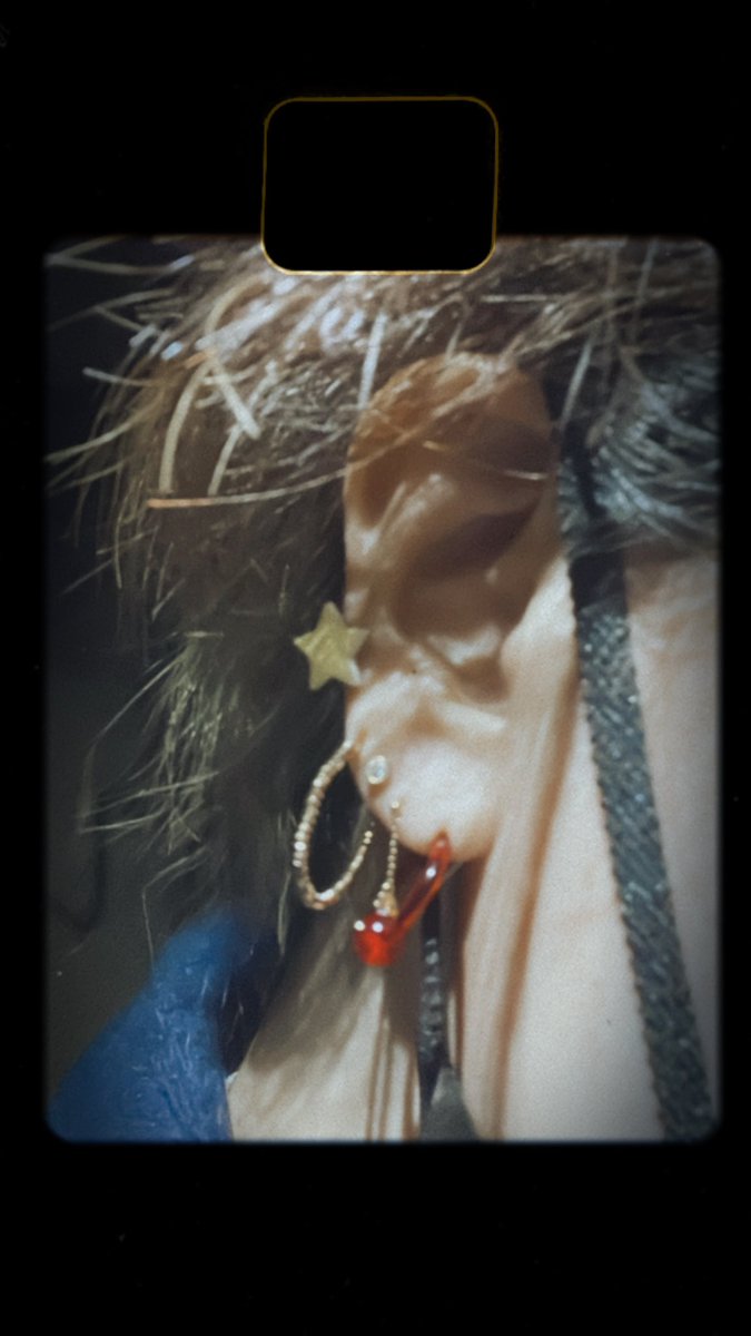 赤いピアスがひとつまみピアスね。 ⭐️とかリングとか他のは普通の