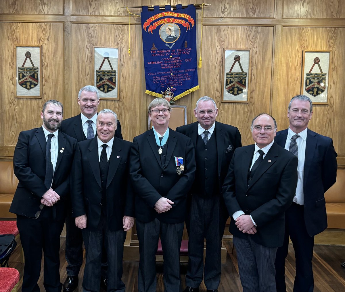 Herefordshire Masons travel to London to support the new Worshipful Master of the Victoria Diamond Jubilee Lodge