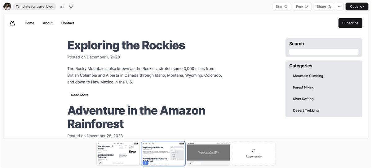 amdsouza92's tweet image. v0.dev by @vercel is an AI-based text-to-code generator (currently in private beta)
It's not perfect of course, but generates reasonable results especially if you're looking to quickly prototype a @nextjs app
#v0 #vercel #texttocode #Nextjs #reactjs #javascript