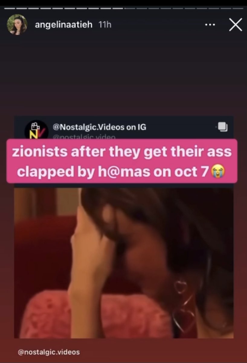 Ohio State University student Angelina Atieh:

- shockingly referred to POTUS as a 'Ziotard' (combination of Zionist and r*tard)

- shamefully stated Israeli kidnapped hostages being held by Hamas looked like they were on a 'school field trip'

- atrociously made fun of October