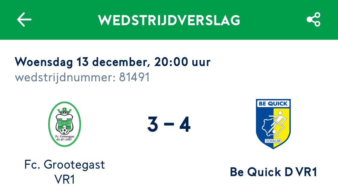 CSV Be Quick Dokkum (@bequickdokkum) on Twitter photo Topavond in de beker β½οΈπ voor Be Quick Dokkum π΅π‘πͺπ»!
Ook <a href="/BeQuickDames1/">Be Quick Dokkum VR 1</a> wint hun bekerwedstrijd en plaatst zich voor kwartfinale!
Gefeliciteerdππ»ππ»! Topavond in de beker β½οΈπ voor Be Quick Dokkum π΅π‘πͺπ»!
Ook <a href="/BeQuickDames1/">Be Quick Dokkum VR 1</a> wint hun bekerwedstrijd en plaatst zich voor kwartfinale!
Gefeliciteerdππ»ππ»!