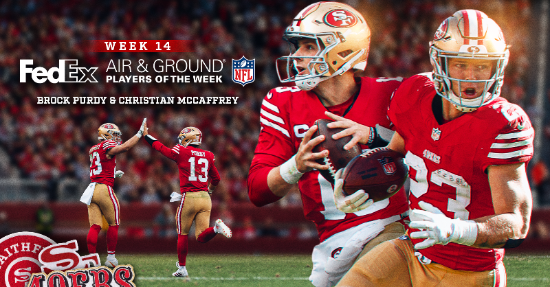 49ers's tweet photo. HIM²

@brockpurdy13 x @CMC_22

#ProBowlVote