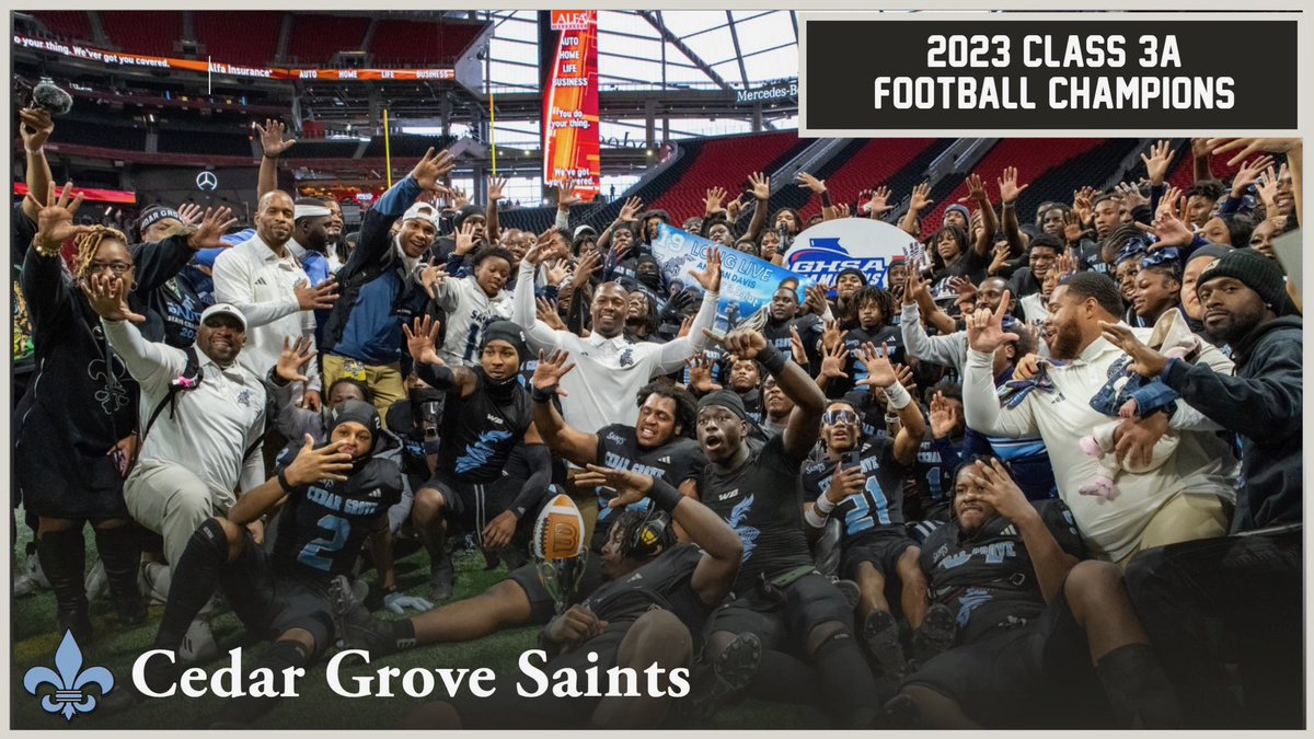 Congratulations to the Saints of Cedar Grove on your Championship Win! Way to continue “Disrupting for Excellence”