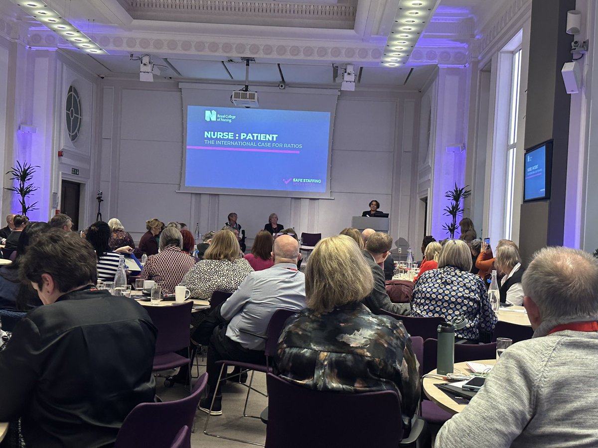 The most positive event I have attended in a long time. With CNO colleagues from across the UK four nations @theRCN listening to the evidence and strengthening the case to set standards for a safety-critical workforce #nursing