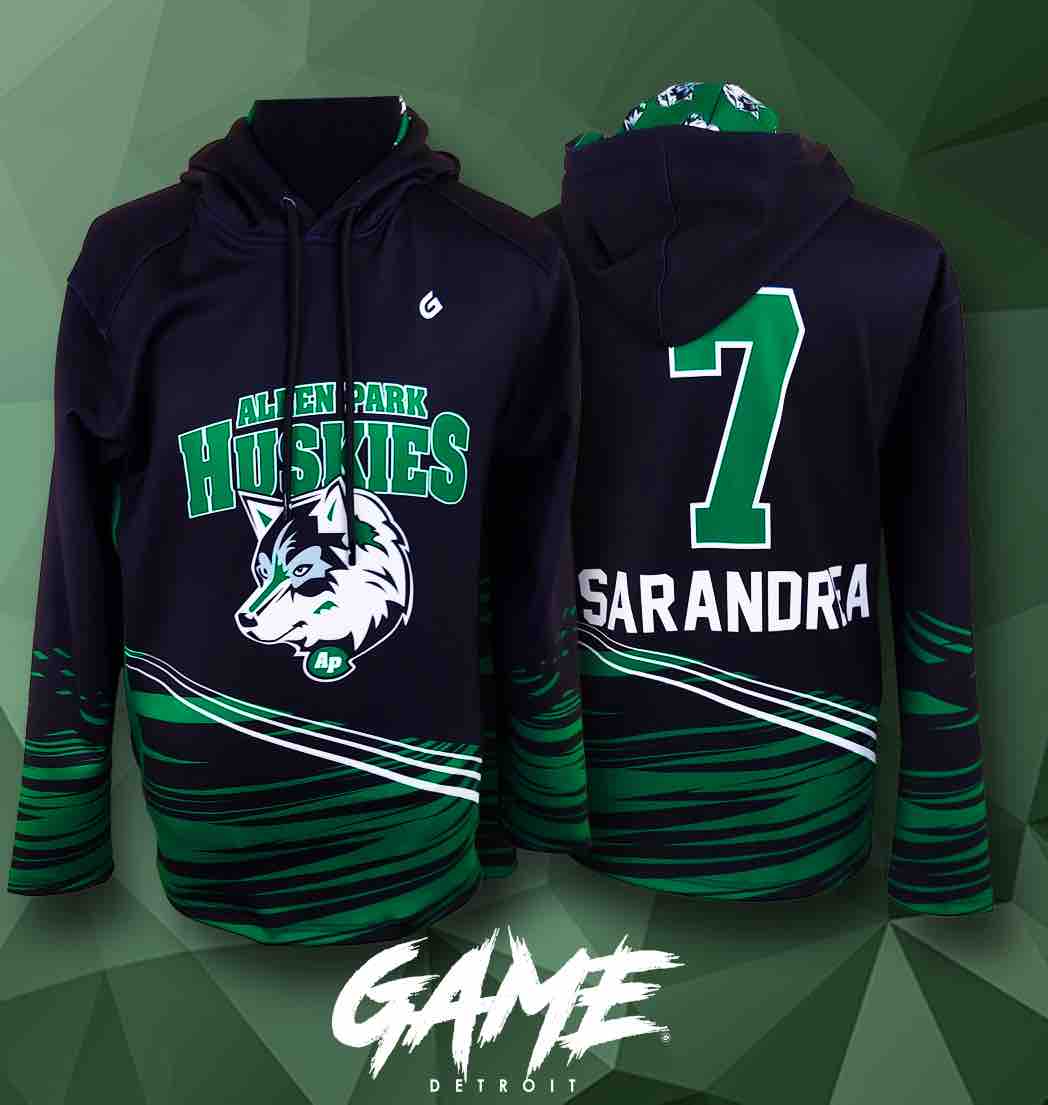 Fresh hoodies for the Allen Park Huskies!! ⭐️ #PoweredByG #LookGoodPlayGood #CustomHoodies #MadeInTheUSA #LongLastingGear #Sublimation #Unrivaled #TheGTakeover #Detroit #WeGotGame #AmericanMade #GameApparel GBRANDUSA.COM