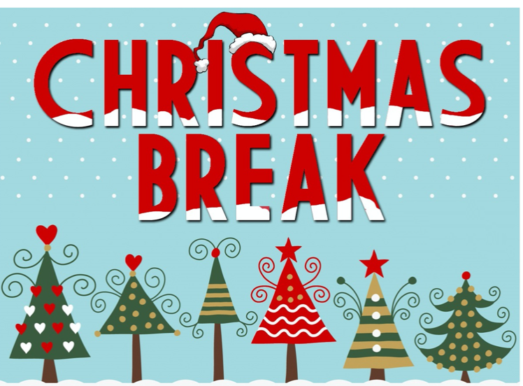 Christmas break:  December 21-January 3rd.  
School resumes on January 4, 2024