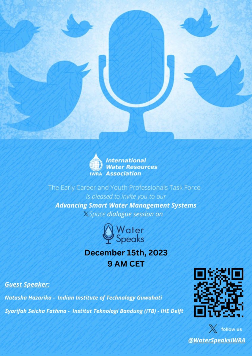 Join us this Friday, December 15 at 9 am CET to dive into the topic of Advancing Smart Water Management Systems! 💧🎙️

x.com/i/spaces/1YpKk…