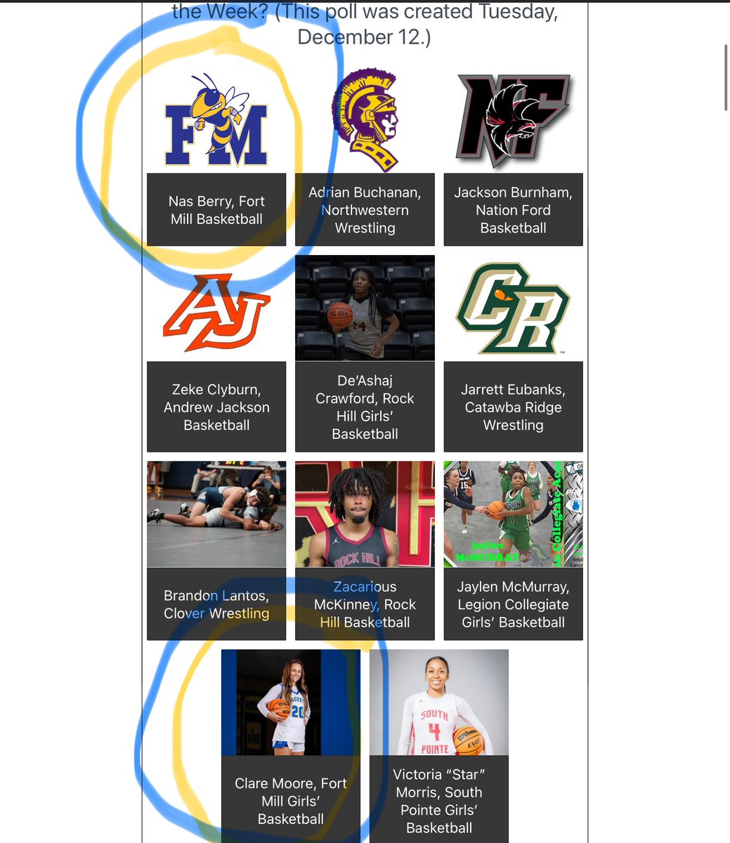 thefmyellowjacket🐝 (@fmyellowjacket) on Twitter photo Go vote!
Two Yellow Jackets this week!
Clare M. From <a href="/LadyJacketsGBB/">FM Lady Jackets Basketball</a> &
Nas B. From <a href="/FMHSBball1/">FortMillBasketball</a>
heraldonline.com/sports/article…?
<a href="/FMBroadcasting/">We Are Fort Mill Broadcasting - John Turner</a>
<a href="/FMYellowJackets/">Fort Mill High School Athletics</a> Go vote!
Two Yellow Jackets this week!
Clare M. From <a href="/LadyJacketsGBB/">FM Lady Jackets Basketball</a> &
Nas B. From <a href="/FMHSBball1/">FortMillBasketball</a>
heraldonline.com/sports/article…?
<a href="/FMBroadcasting/">We Are Fort Mill Broadcasting - John Turner</a>
<a href="/FMYellowJackets/">Fort Mill High School Athletics</a>