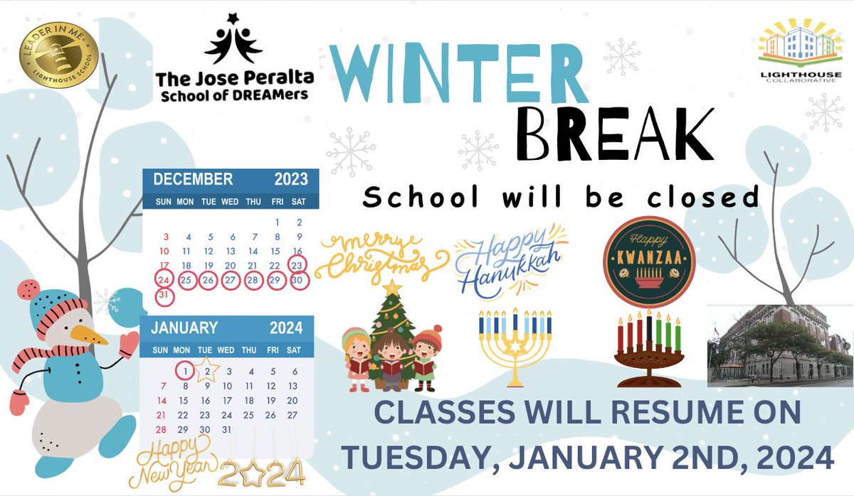 Have a wonderful Winter Break!
¡Que tengas unas maravillosas vacaciones de invierno!