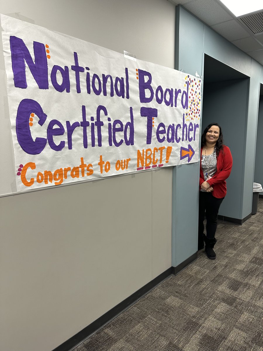 Congratulations for becoming a National Board Certification Teacher @andre2gallaher.