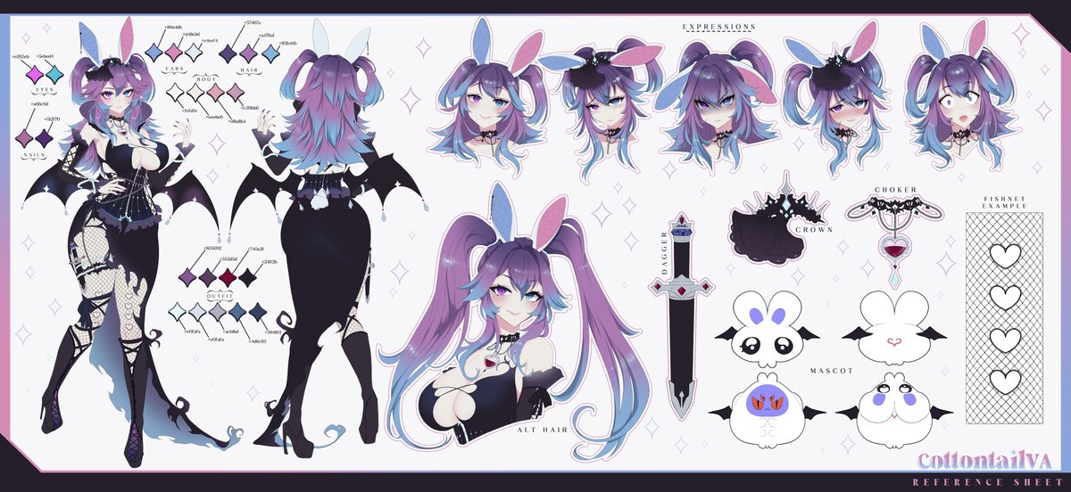 ✧✧ CottontailVA Reference Sheet ✧✧

✧ Hello, darlings~! 💋

✧ Art tag: #Cottonart