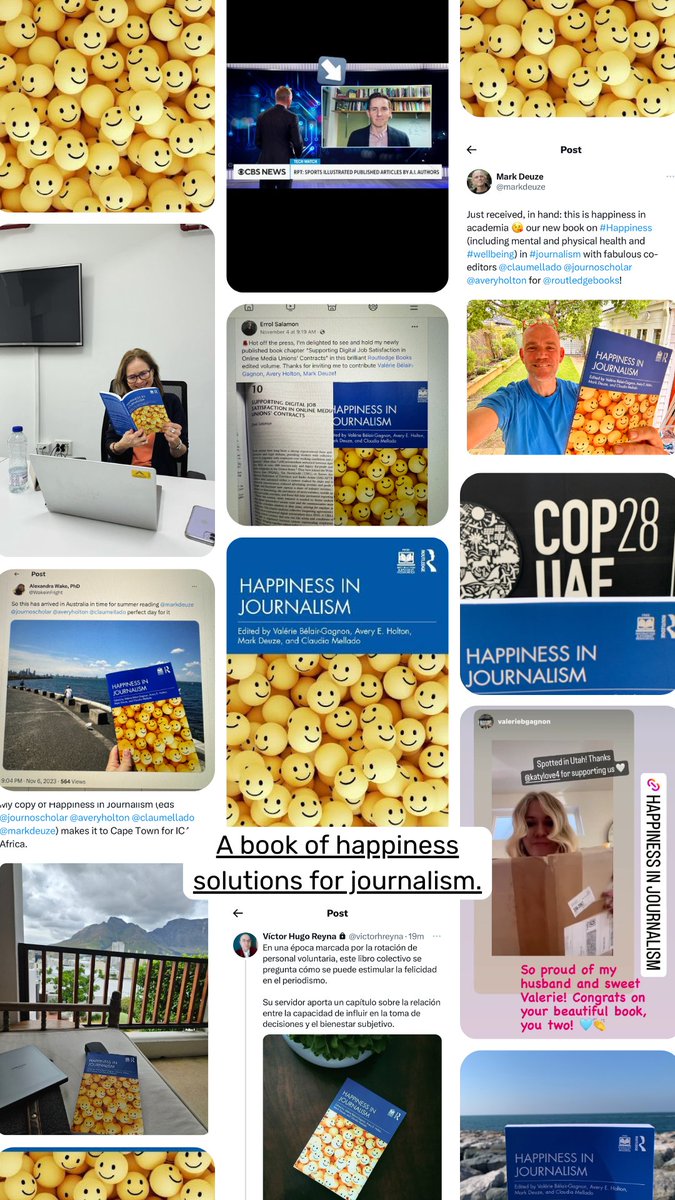 Some of the places I was able to spot #HappinessinJournalism @averyholton @markdeuze @claumellado Where have you spotted it? And what have been your thoughts about the argument we have been trying to convey? routledge.com/Happiness-in-J… PS: An end of the year sale @LCoxRoutledge