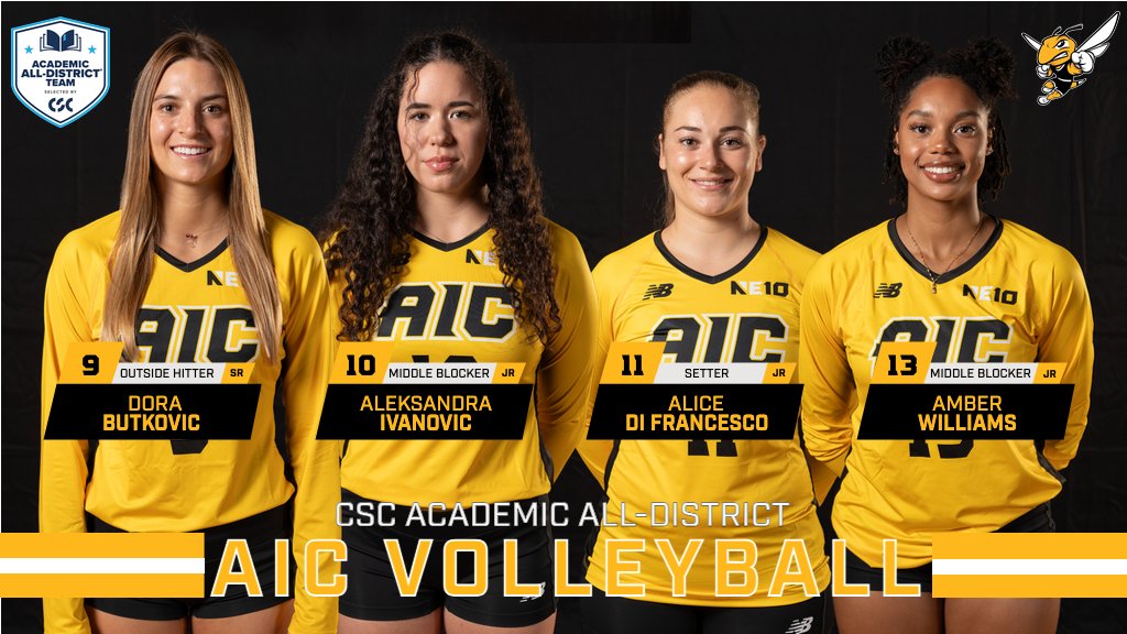 AIC Volleyball (@aicvb) on Twitter photo Four all-star student-athletes from four countries coming together and succeeding on the court and in the classroom is what it's all about. ๐ญ๐ท๐ท๐ธ๐ฎ๐น๐บ๐ธ
Congrats to our four amazing <a href="/CollSportsComm/">College Sports Communicators</a> Academic All-District selections!
#AICommitted Four all-star student-athletes from four countries coming together and succeeding on the court and in the classroom is what it's all about. ๐ญ๐ท๐ท๐ธ๐ฎ๐น๐บ๐ธ
Congrats to our four amazing <a href="/CollSportsComm/">College Sports Communicators</a> Academic All-District selections!
#AICommitted
