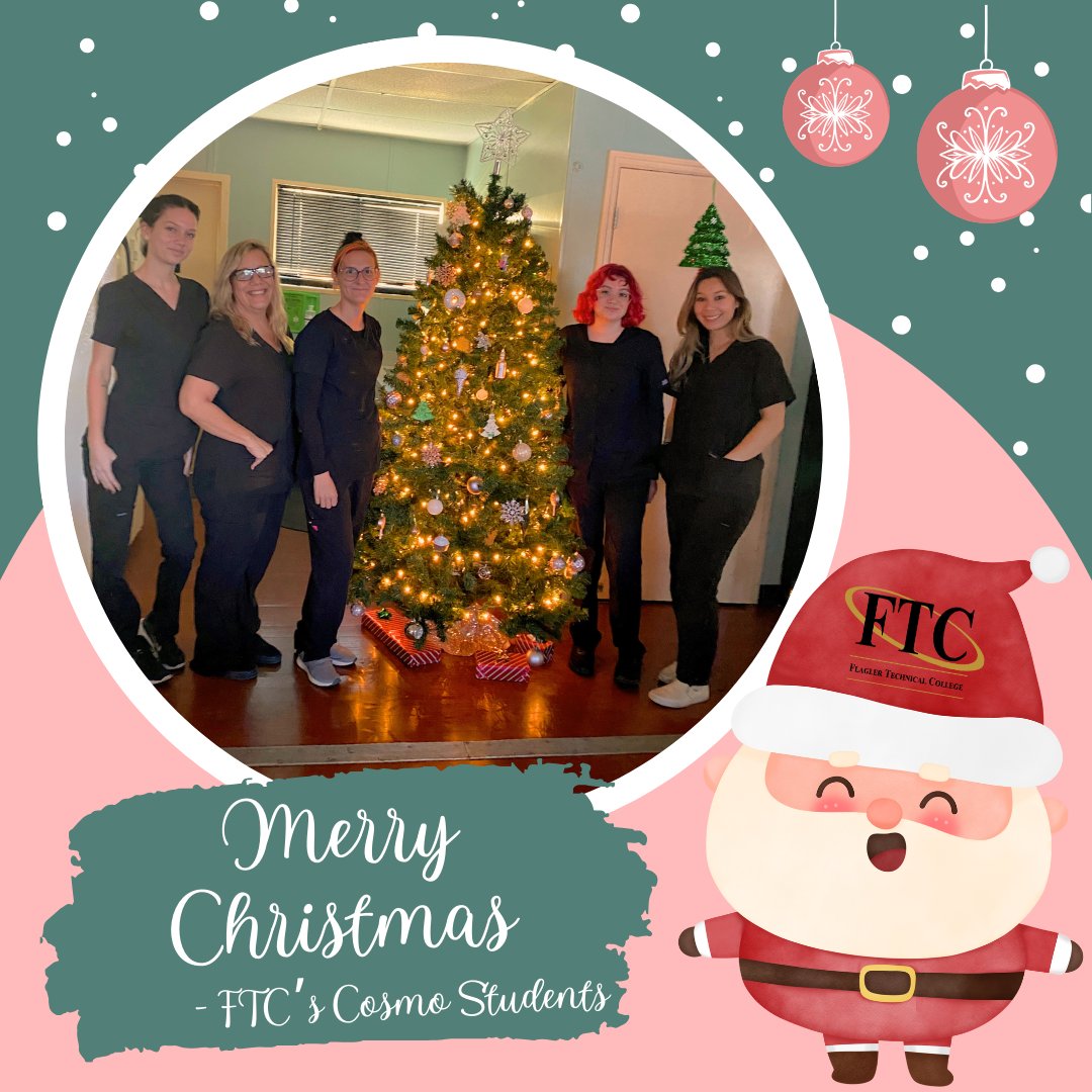 Getting into the holiday spirit with our amazing cosmetology students!🎄✨

Wishing you a season filled with joy, laughter, and fabulous hair days! Merry Christmas &amp; Happy Holidays from all of us!🎅🏻#cosmetology #flaglerschools #merrychristmas #HappyHolidays