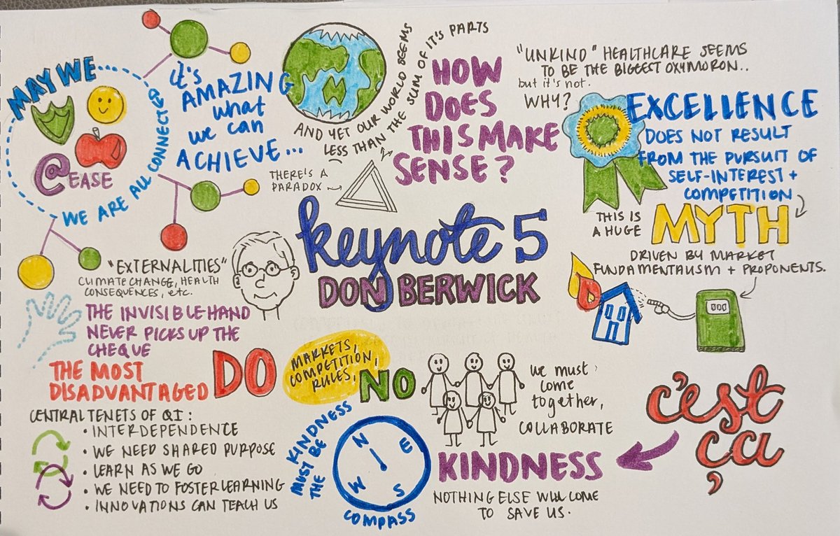 Kindness. C'est ca. TY <a href="/donberwick/">Don Berwick</a> <a href="/TheIHI/">Institute for Healthcare Improvement (IHI)</a> #IHIforum 2023. (Mic drop)