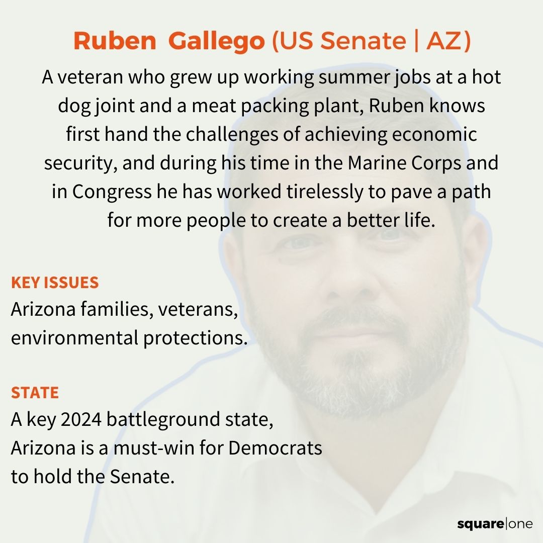 Big news: we're endorsing @RubenGallego for Senate! We know that Ruben has what it takes to win this critical seat and deliver results for the people of Arizona.
