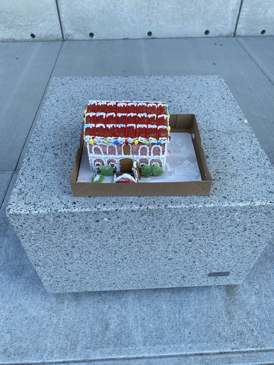 If you left this lovely gingerbread house at CIF please come pick it up. Also be sure to check the cart of water bottles for yours at the bottom of the Monumental Steps, for anything else you may have lost this semester contact the facility manager or stop by the info table.