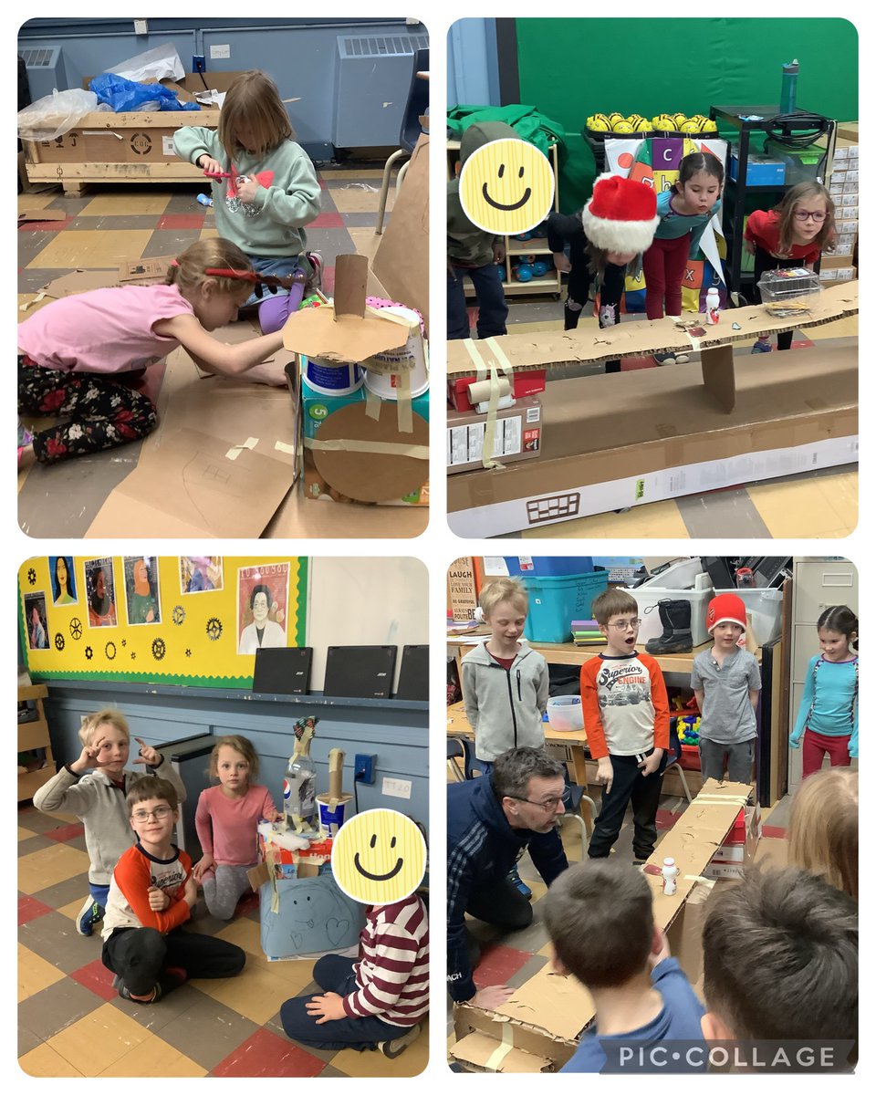 The houses we built for the 3 little pigs were so strong even our VP Mr. Wolf could not blow them down! <a href="/stcatschool/">École St Catherines</a>