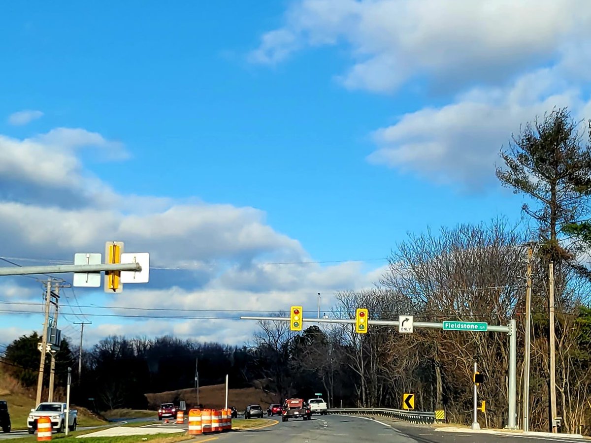 New traffic signal will be activated at the intersection of route 220 with Fieldstone Lane across from Ikenberry Orchards, tomorrow, Thursday, December 14, 2024. Please use caution with this new traffic pattern